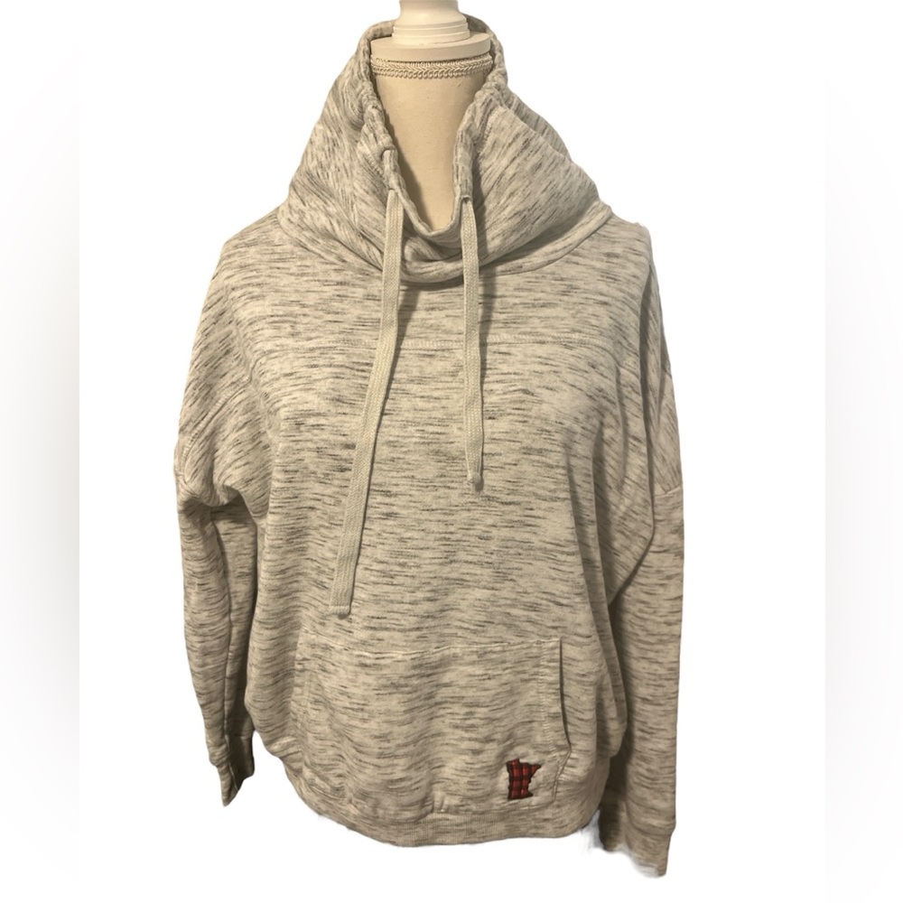 J America Cowl Neck Gray heathered sweatshirt/sweater